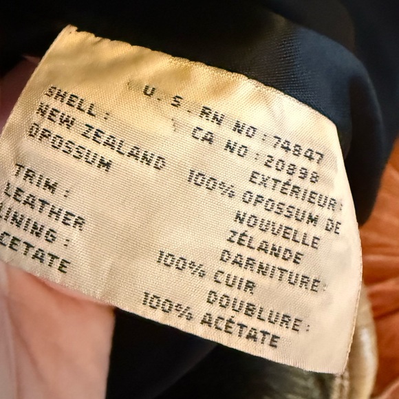 Vintage Andrew Marc Genuine Real New Zealand Opossum Fur Medium - Picture 6 of 8